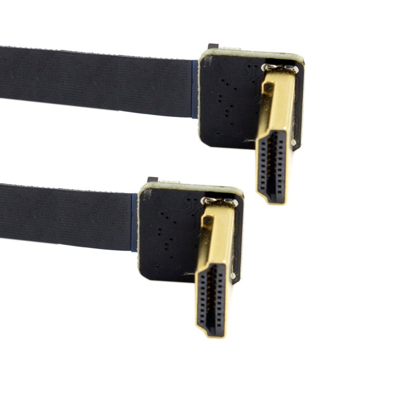 JSER CYFPV Dual 90 Degree Down Angled HDMI Type A Male to Male HDTV FPC Flat Cable 20cm for FPV HDTV Multicopter Aerial Photography - Image 3